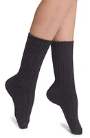 American Trench Wool & Silk Blend Crew Socks in Black Cherry at Nordstrom