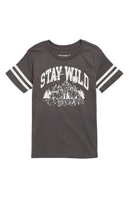 Tiny Whales Kids' Stay Wild Graphic T-Shirt Black/Natural at Nordstrom,