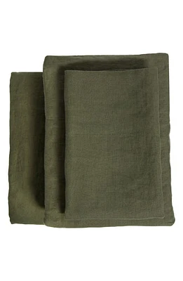 Pom Pom at Home Parker Linen Sheet Set in Forest at Nordstrom