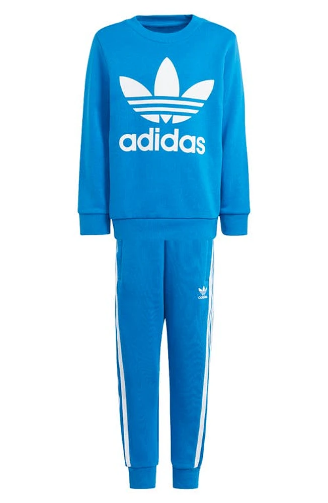 adidas Kids' Adicolor Lifestyle Graphic Sweatshirt & Joggers Set in Bluebird at Nordstrom, Size 4T