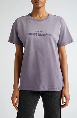 Maison Margiela Reverse Logo Cotton Jersey T-Shirt in Aubergine at Nordstrom, Size Large