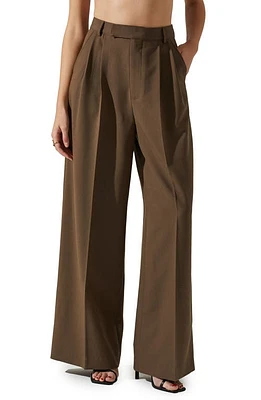 ASTR the Label Milani High Waist Wide Leg Pants in Mushroom at Nordstrom, Size Small