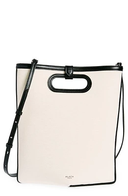 Alaïa Leather Trim Folded Canvas Tote in Ecru at Nordstrom