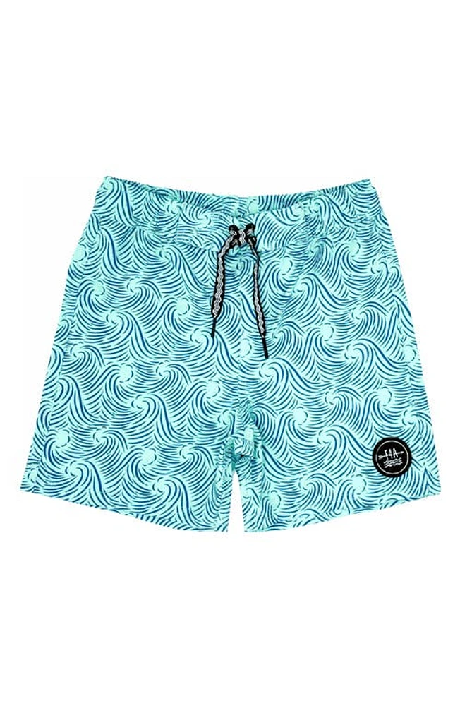 Feather 4 Arrow Kids' Peaks Board Shorts in Beach Glass at Nordstrom, Size 12