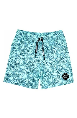 Feather 4 Arrow Kids' Peaks Board Shorts in Beach Glass at Nordstrom, Size 12