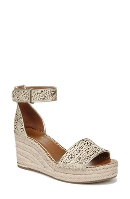 Franco Sarto Clemens Ankle Strap Platform Wedge Sandal Natural Woven at Nordstrom,