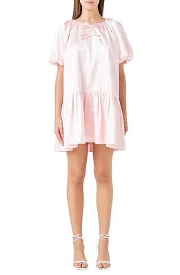 Endless Rose Crinkle Satin Shift Minidress Pink at Nordstrom,