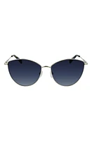 Longchamp Roseau 58mm Cat Eye Sunglasses in Gold /Smoke Rose at Nordstrom