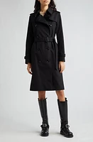 burberry Kensington Heritage Mid Length Trench Coat Black at Nordstrom,