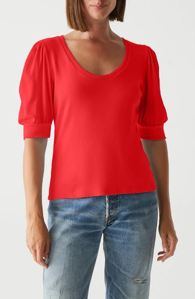 Michael Stars Rosario Puff Sleeve Knit Top in Tamale at Nordstrom