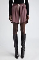 Rick Owens Drawstring Step Hem Boxer Shorts Mauve at Nordstrom, Us