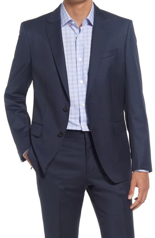 BOSS Slim Fit Solid Wool Suit Jacket Navy at Nordstrom,