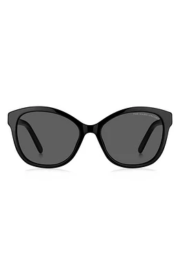 Marc Jacobs 55mm Round Sunglasses in Black /Grey at Nordstrom