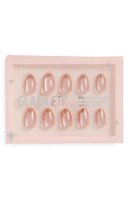 GLAMNETIC Short Oval Press-On Nails in Caramel Apple at Nordstrom