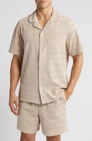 UGG(r) Tasman Jacquard French Terry Braid Button-Up Shirt at Nordstrom,