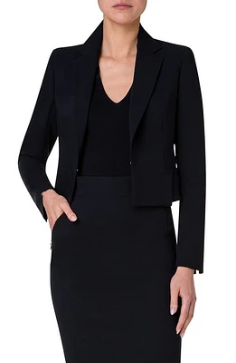 Akris Wool Blend Jacket Black at Nordstrom,