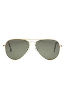 Electric AV1 XL 51mm Polarized Aviator Sunglasses in Shiny Gold/Grey Polar at Nordstrom