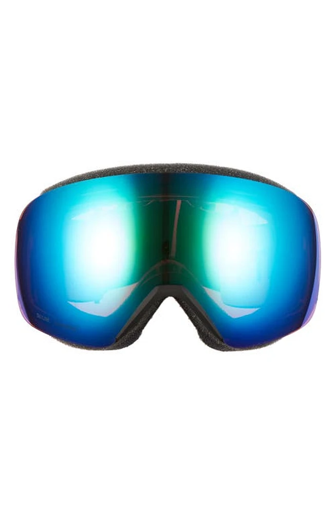 Smith Skyline 205mm ChromaPop Snow Goggles in Black/Everyday Green Mirror at Nordstrom