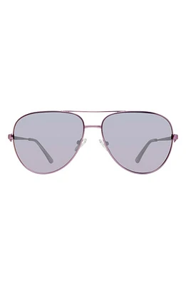 Kurt Geiger London Shoreditch 62mm Oversize Aviator Sunglasses in Lilac/Violet Decor Ar at Nordstrom