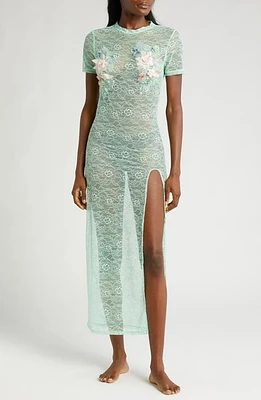 KILO BRAVA Floral Appliqué Lace Nightgown Soft Mint at Nordstrom,