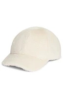 Open Edit Faux Fur Baseball Cap in Ivory Whitecap at Nordstrom