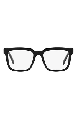 Dolce & Gabbana 52mm Square Optical Glasses in Black at Nordstrom