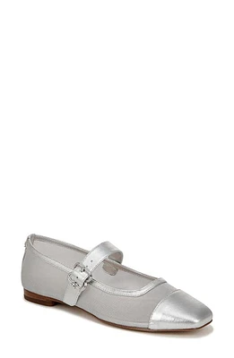 Sam Edelman Miranda Mary Jane Flat Soft Silver at Nordstrom,