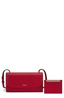 Oryany Mandy Leather Crossbody Wallet in Fire Red at Nordstrom