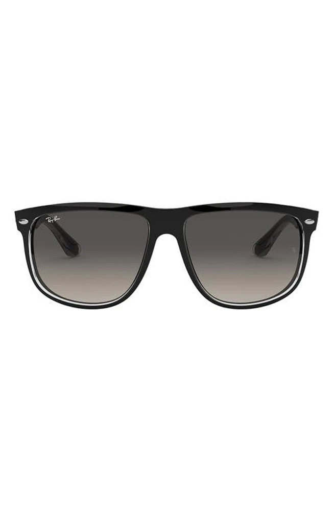 Ray-Ban Boyfriend 60mm Flat Top Sunglasses in Grey Gradient at Nordstrom