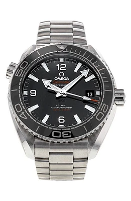 Watchfinder & Co. Omega Preowned 2021 Planet Ocean Bracelet Watch, 44mm in Black/Silver at Nordstrom