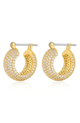 Luv AJ The Pavé Royale Hoop Earrings in Gold at Nordstrom