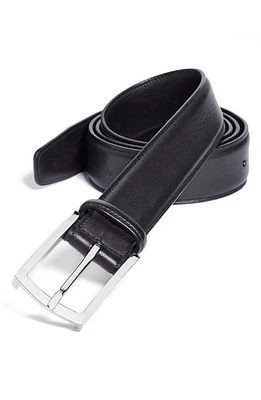 Ralph Lauren Purple Label Leather Belt Black at Nordstrom,