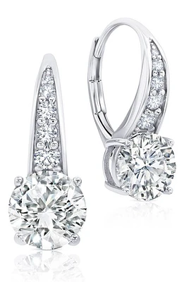 Crislu Cubic Zirconia Pavé Drop Earrings in Platinum at Nordstrom