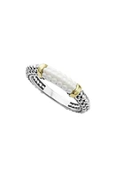 LAGOS 'Caviar' Stacking Ring in White/Gold at Nordstrom, Size 7