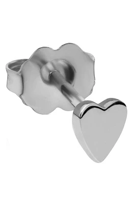 Maria Tash Heart Stud Earring in White Gold at Nordstrom