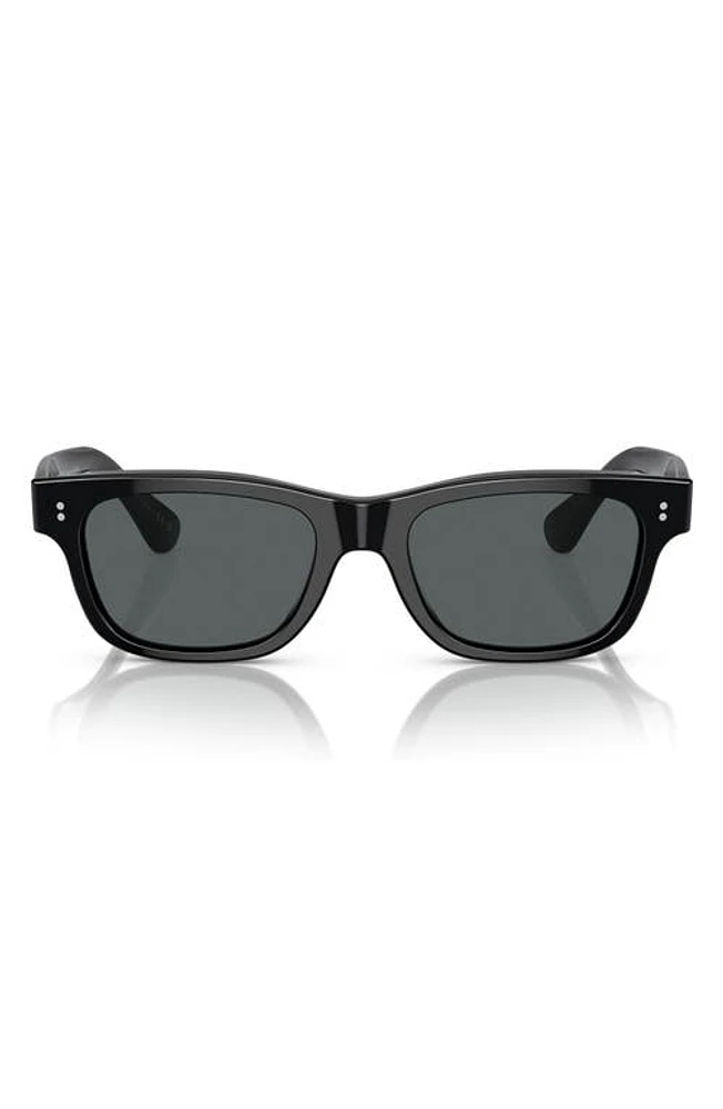 Oliver Peoples Rosson Sun 53mm Gradient Polarized Square Sunglasses in Black Polarized at Nordstrom