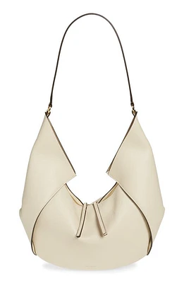 Ree Projects Large Riva Pebbled Leather Hobo Bag in Beige at Nordstrom