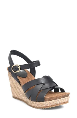 Söfft Carlana Wedge Sandal Black at Nordstrom,