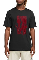 Jordan GFX Graphic Cotton Tee Black/Gym Red/Gym Red at Nordstrom,