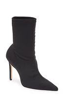 Stuart Weitzman 100 Pointed Toe Stretch Bootie Black at Nordstrom,