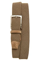 Torino Woven Stretch Belt Khaki at Nordstrom,