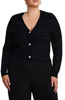 Estelle Abbey Metallic Cardigan Black/Silver at Nordstrom,