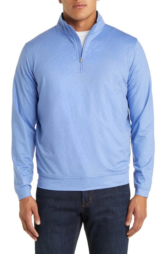 Peter Millar Perth Drink N Duff Performance Quarter Zip Pullover Bondi Blue at Nordstrom,