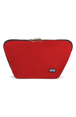 KUSSHI Vacationer Makeup Bag in Candy Apple Red/Leopard at Nordstrom