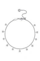 Lafonn Starfall Simulated Diamond Charm Bracelet in Silver/White at Nordstrom, Size 7.5