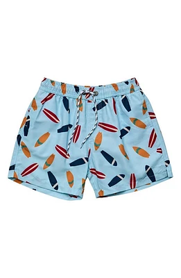 Snapper Rock Retro Surf Volley Board Shorts in Blue at Nordstrom, Size 6