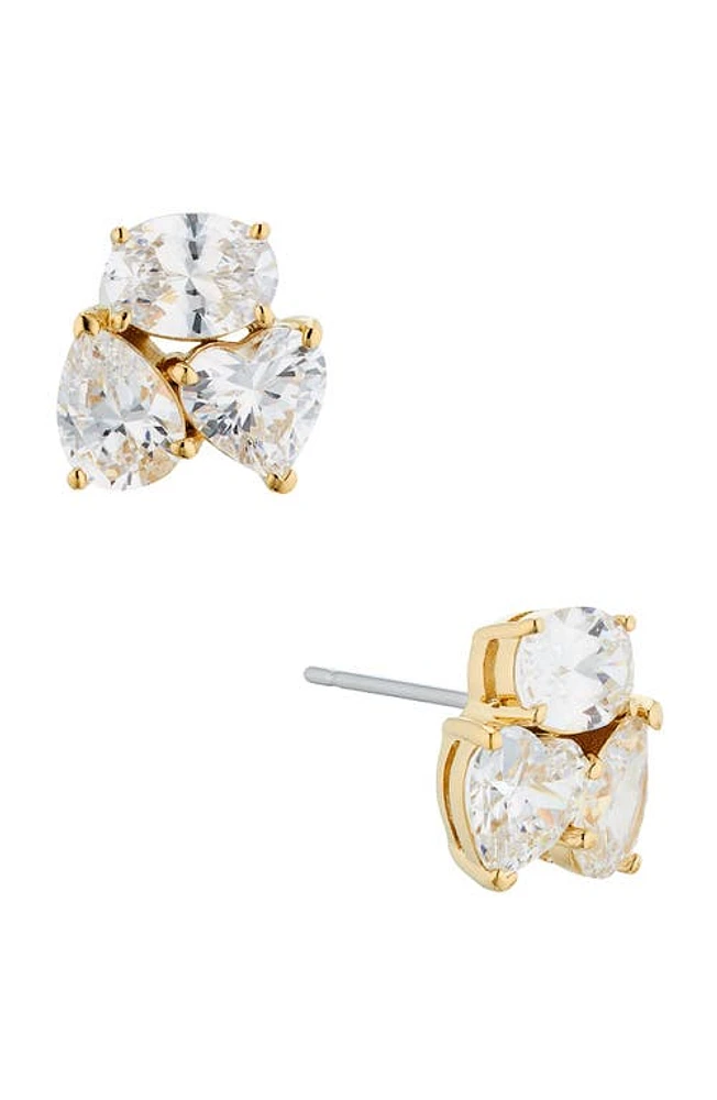 Nadri Cora Cubic Zirconia Cluster Stud Earrings in Gold at Nordstrom