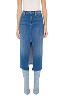 MOTHER The Reverse Pencil Pusher High Waist Denim Midi Skirt Hue Are You at Nordstrom,