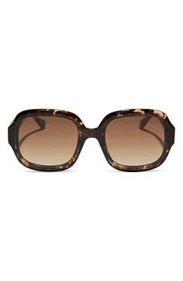 DIFF Seraphina 57mm Round Sunglasses in Espresso Tort /Brown Gradient at Nordstrom