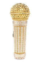 JUDITH LEIBER COUTURE Microphone Diva Crystal Minaudiére in Silver Aurum Multi at Nordstrom